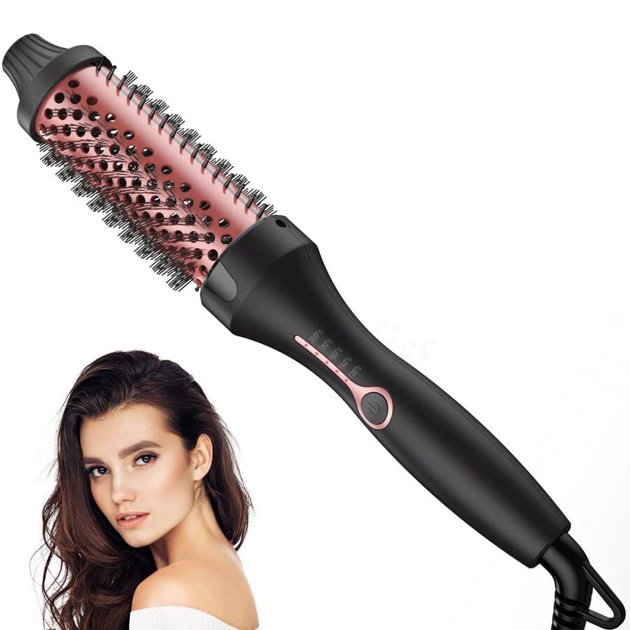 UKLISS Multi-Function Roller Brush Hot Air Brush Inward Curling Volumizing Straightening & Curling 2-In-1 Hair Styler - UK Plug(220-240V) - View 1