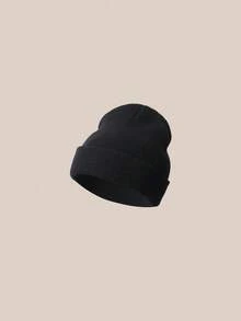 3 PIEZAS Gorro de invierno neutral de unicolor simple de moda para niñas y niños, con circunferencia de cabeza elástica que se puede usar, adecuado para el calor diario al aire libre, regalos de Navidad, regalos de Año Nuevo
