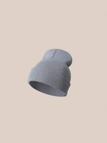 3 PIEZAS Gorro de invierno neutral de unicolor simple de moda para niñas y niños, con circunferencia de cabeza elástica que se puede usar, adecuado para el calor diario al aire libre, regalos de Navidad, regalos de Año Nuevo