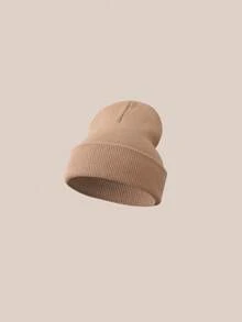 3 PIEZAS Gorro de invierno neutral de unicolor simple de moda para niñas y niños, con circunferencia de cabeza elástica que se puede usar, adecuado para el calor diario al aire libre, regalos de Navidad, regalos de Año Nuevo