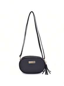 Women's Bag Kit 2 Pieces Medium Square Caramel Crossbody + Small Oval Black Crossbody - Nhiều màu - Xem 5