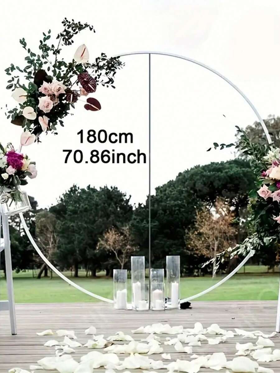 1Set 1.5/1.8M Round Balloon Arch Kit Holder,Plastic Circle Stand For Wedding Decor,Balloon Circle Plastic Wreath Balloon Stand Support,Birthday Party Decor ,Bridal Shower Anniversary Supplies,BabyShower Decor