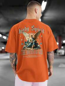 HOLY SPIRIT 100% Cotton Printed T-Shirt Front And Back GPJ1 - trái cam - Xem 3