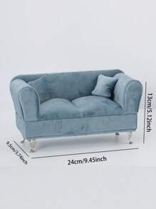 1pc Creative Imitation Home Sofa Jewelry Storage Box Valentine Day Back To School - Dusty Blue - View 8