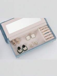 1pc Creative Imitation Home Sofa Jewelry Storage Box Valentine Day Back To School - Dusty Blue - View 9