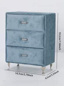 1pc Creative Imitation Home Sofa Jewelry Storage Box Valentine Day Back To School - Dusty Blue - View 5