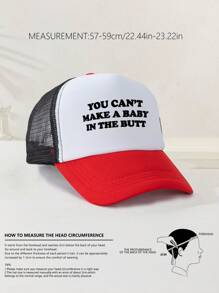 1 件男女通用新奇印花网眼卡车司机帽，适合日常使用、户外旅行、徒步旅行、海滩旅行 - 彩色 - 查看 5