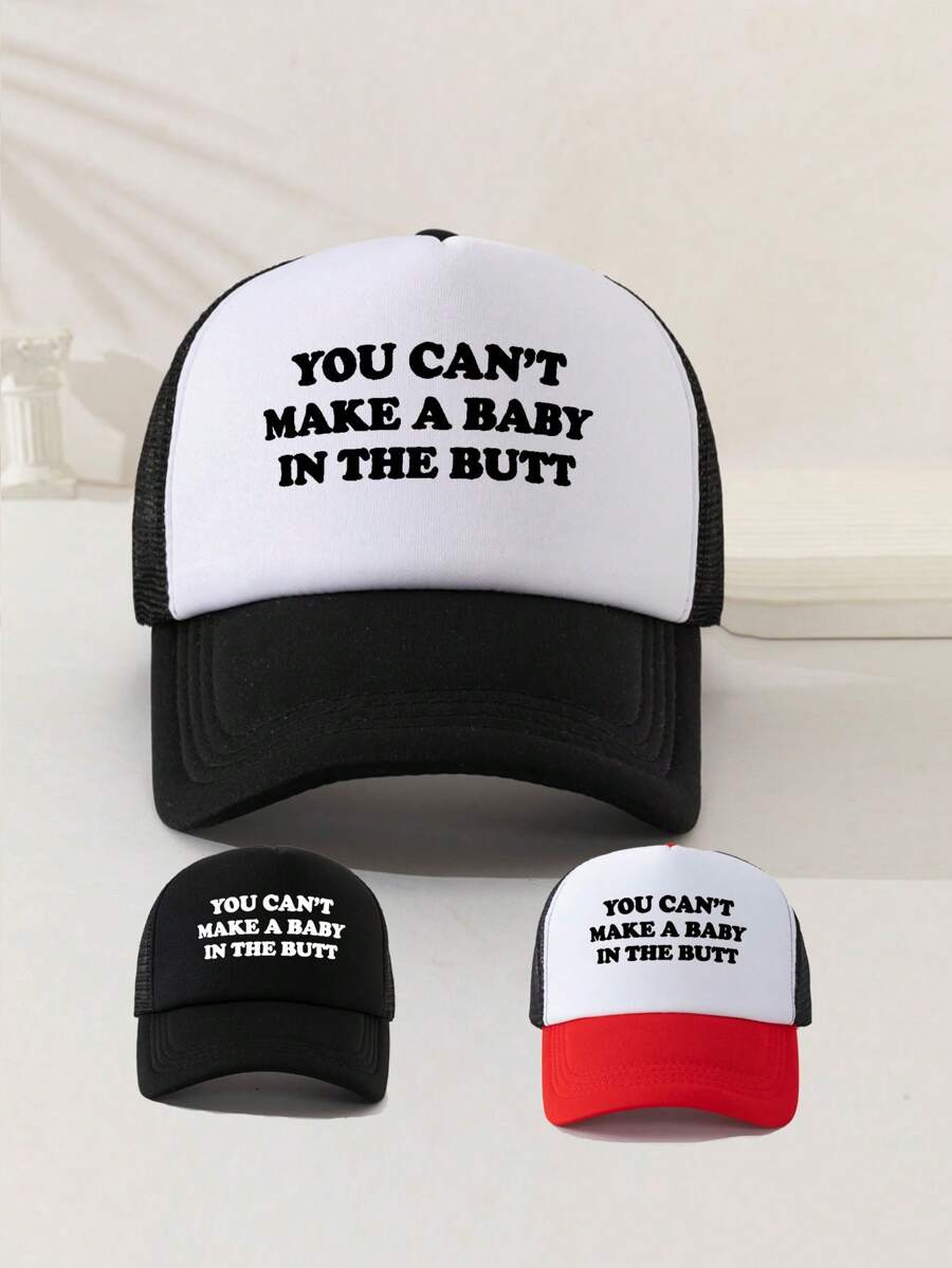 1 件男女通用新奇印花网眼卡车司机帽，适合日常使用、户外旅行、徒步旅行、海滩旅行 - 彩色 - 查看 1