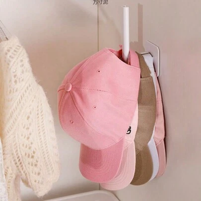1pc Wall Mounted Cap Organizer Rack, No Drill Multi-Functional Hat Holder For Dorm Room Entryway, Tools For Men
