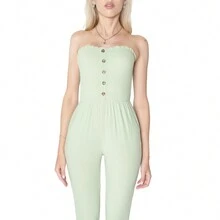 Palazzo Elegante De Moda Casual Para Mujer Formal - Caqui - Ver 4