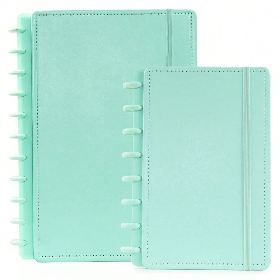 Smart Notebook Kit Large A4+A5 Refill Sheet Hard Cover Discs Notes Lined Planner Colors - Green - View 1