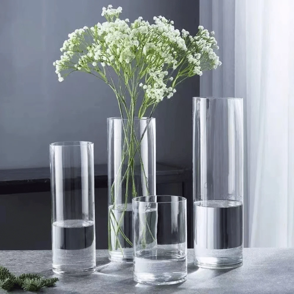 1pc Acrylic Vase, High-End Glass Hydroponic Plant Container For Living Room Flower Arrangement, Large Size, Anti-Fall Home Decor Room Decor Flower Vase Glass Vase