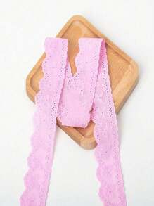 1yd Colorful Embroidered Lace Trim With Bow Decoration, 4cm Width