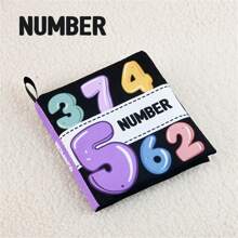 1 本柔软婴儿书，高对比度黑白书，无毒面料触感皱褶布书，适合婴幼儿、女婴和男婴的早期教育刺激玩具 - 彩色 - 查看 18