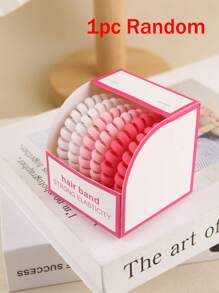 6/1pc Women Multi-Color Simple & Durable Matte Spiral Hair Scrunchies High Elasticity Ponytail Holders Hair Accessories Hair Ties Hair Rope