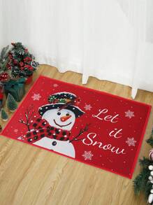 1 tấm thảm chùi chân Giáng sinh mùa đông, thảm trải sàn họa tiết cây thông Noel hình người tuyết dùng cho lối vào trong nhà và ngoài trời trang trí nhà cửa trang trí phòng ngày lễ trang trí tiệc giáng sinh thảm trải sàn, đồ trang trí mặt đất năm mới, thích hợp cho phòng tắm nhà bếp ban công sân trong thảm, trang trí giáng sinh, giáng sinh - người tuyết - Xem 5