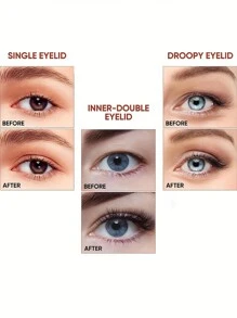 48 piezas/paquete Cinta invisible para párpado doble, pegatina autoadhesiva invisible y sin costuras, resistente al agua y transpirable, para párpado único desigual y ojos hinchados, moldeador de ojos de encaje natural para hombres y mujeres, maquillaje, decoración de habitación, tocador, viaje, dormitorio, accesorios de maquillaje, regalos, regalos para mujeres, regalos de Navidad, sorteos, viaje, cosas baratas, artículos esenciales de viaje - Multicolor - Ver 5