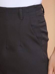 WUUW Women's Shorts Tie At The Waist Solid Colors One Size - 黑色 - 查看 7
