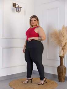 PLUS SIZE SUPLEX SUPER POWER LIPO SHAPING LEGGING PANTS - màu đen - Xem 9
