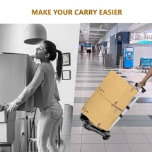 Foldable,Lightweight Portable Luggage Cart With Handle, Trolley, Shopping Cart, Hand Truck For Cargo, Grocery, Shopping - Black - View 6