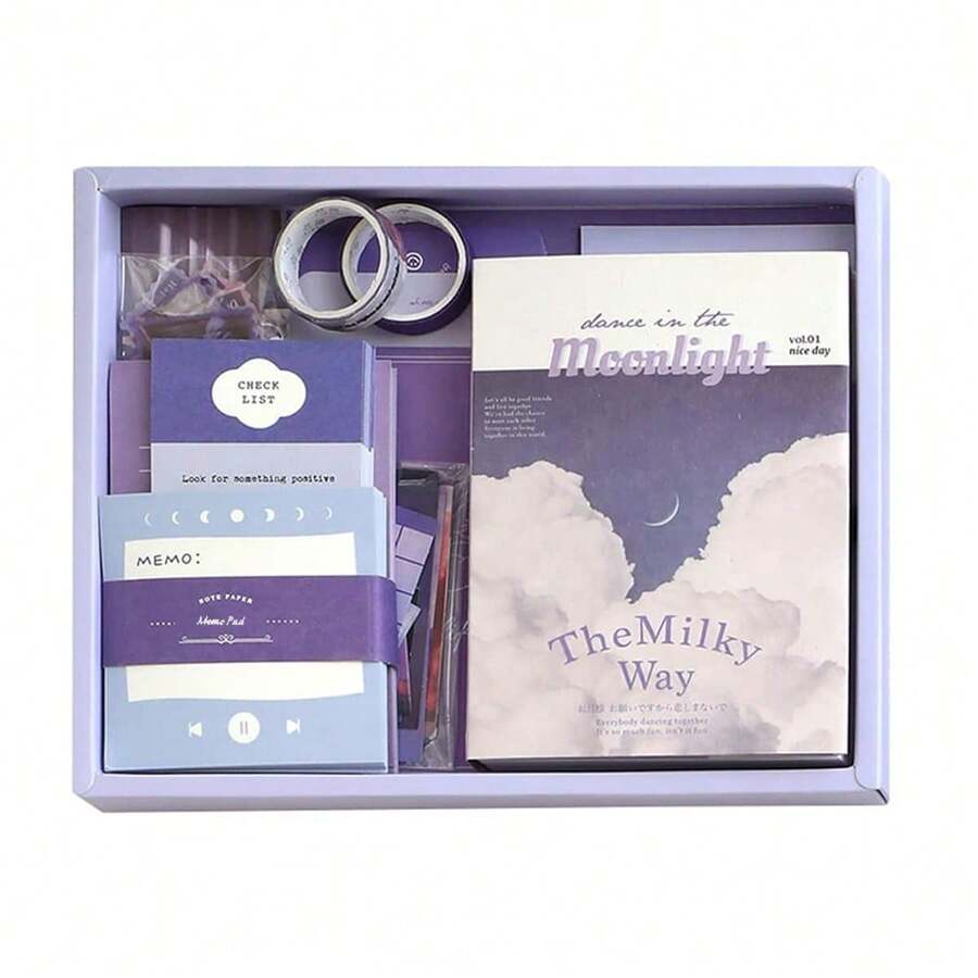 Stationery Gift Box Set With Vintage Style, Warm Series, Ideal For Office, Students single Style - Multicolor - View 1