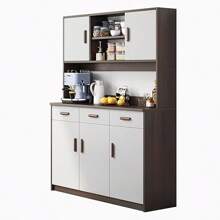 THAT S SHOCK Alacenas para Cocina Muebles Multifuncionales para Cocina Estantería De Almacenamiento De 5 Niveles Blanco Marrón Alacenas para Despensa De Gran Capacidad Mueble - Café integral - Ver 7