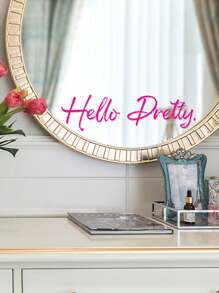 Nhãn dán tường hình khẩu hiệu trích dẫn, nhãn dán tường hình chữ cái đơn giản để trang trí nhà cửa, nhãn dán, decal dán tường, decal vinyl để trang trí nhà cửa, vật dụng trang trí mùa xuân làm mới ngôi nhà của bạn, nhãn dán trang trí Rama - Màu Hồng Tươi - Xem 7