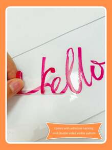 Nhãn dán tường hình khẩu hiệu trích dẫn, nhãn dán tường hình chữ cái đơn giản để trang trí nhà cửa, nhãn dán, decal dán tường, decal vinyl để trang trí nhà cửa, vật dụng trang trí mùa xuân làm mới ngôi nhà của bạn, nhãn dán trang trí Rama - Màu Hồng Tươi - Xem 9