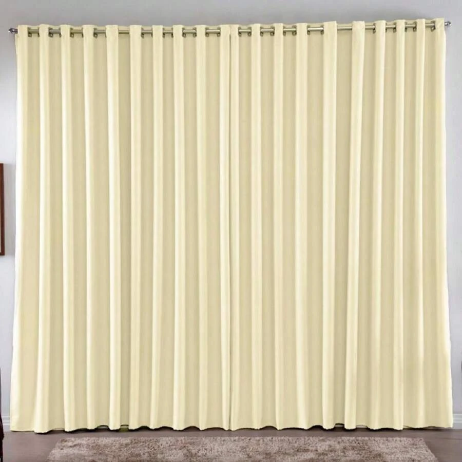 BLACKOUT CURTAIN - 95% LIGHT BLOCKING IN VARIOUS COLORS TOP QUALITY PRODUCT - Creamy White - View 1