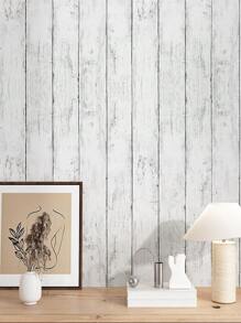 Giấy dán tường họa tiết vân gỗ màu trắng tự dính 1m/3m, miếng dán tường PVC chống thấm nước và chống ẩm cho phòng ký túc xá, phòng ngủ, trang trí tủ, miếng dán cải tạo, tấm ốp tường bong tróc, giấy dán tường, giấy dán tường, vật dụng trang trí mùa xuân làm mới ngôi nhà của bạn, miếng dán trang trí Rama - Đen và trắng - Xem 3