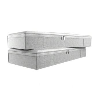 1 pièce/2 pièces Boîtes de rangement sous le lit, organiseurs de placard et bacs de rangement, sacs de rangement pliables sous le lit pour couvertures, serviettes, couettes, pulls, draps de lit, rangement étudiant pour la saison scolaire, décorations, décoration de fête, décoration de chambre, décoration maison, pantalons, chaussures, jeans, bottes, jupes