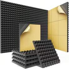 12入組/24入組12x12x2英寸高彈性吸音棉板，適用於兒童房、直播間、音樂錄音室、家庭裝飾和聲學處理。 - 彩色 - 查看 10