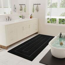 Bathroom Runner Rugs 24x70 Non Slip Washable Bathroom Rug Soft And Absorbent Microfiber Long Bathroom Rug White Plush Bathroom Rug For Bathroom Shower Floor