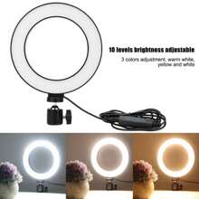 8 Inch 20cm Ring Light With Table Tripod - 白色 - 查看 2