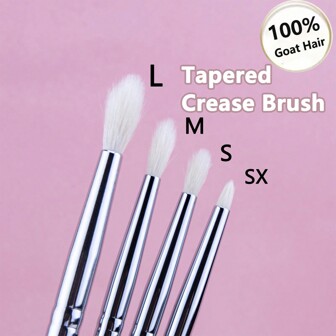 4支装眼影晕染刷套装，白山羊毛眼影化妆刷，多种尺寸眼影晕染化妆工具，眉刷，眼影刷