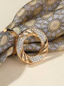 1 chiếc kẹp khăn quàng cổ họa tiết hình học đính ngọc trai giả và đá giả sang trọng, trâm cài quần áo đa năng dành cho phụ nữ phụ kiện ngày lễ tình nhân ngày lễ tình nhân - A - Xem 10