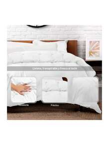 Duvet Cover Set For Single Duvet - White - View 6