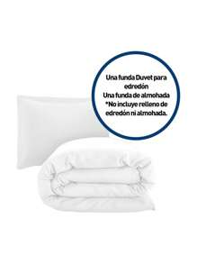 Duvet Cover Set For Single Duvet - White - View 2