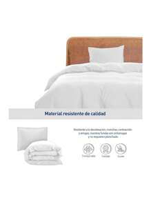 Duvet Cover Set For Single Duvet - White - View 5