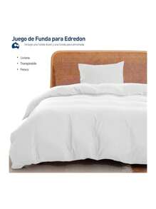 Duvet Cover Set For Single Duvet - White - View 3