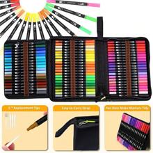 1set Colored Double Head Marker Pen, Modern Marking Pen For Students