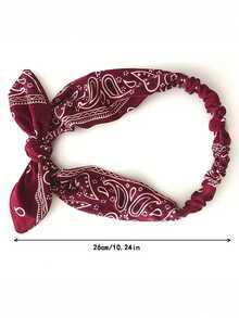 1pc Print Headbands Vintage Cross Knot Elastic Hairband Women Bandana For Women Girls New Soft Hair Bands Hair Accessories - Multicolor - View 10