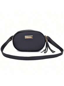 Women's Bag Kit 2 Pieces Medium Square Caramel Crossbody + Small Oval Black Crossbody - Nhiều màu - Xem 3