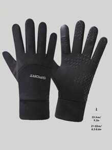 Musion 1pc/2pcs/3pcs Unisex Winter Outdoor Sports Skiing Gloves Waterproof Windproof Driver Gloves Touch Screen Warm Driving Riding Black Gloves Hand Warmers