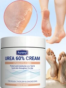 AURANY 60% 足部尿素霜 + 2% 水杨酸，尿素霜，温和而强力地磨擦足部皮肤，尿素足霜适用于粗糙、厚实、干燥、皲裂的皮肤，软化和滋润足部皮肤——100 克/3.527 盎司。 - 白色 - 查看 1