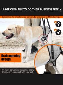 Portable Dog Lift Harness Dog Sling For Large Dogs Soft Padded Adjustable Dog Back Leg Sling For Old Disabled Joint Injuries - Grey - View 3