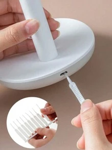 Multiple In One Charging Port Cleaning Kit For Smartphones With Dust Plug For Speaker And Earphone Holes Dust Screen And Cleaning Brushes Mobile Phone Speaker Dust Removal Cleaner Tool Kit Compatible With IPhone 15 14 13 12 11 - White - View 3