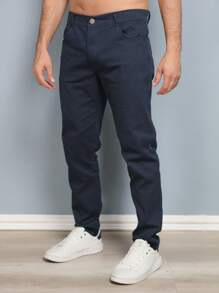 Estone Men's Skinny Jeans With Elastane - 藏蓝色 - 查看 1