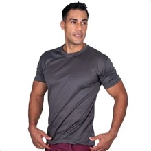 Camiseta Masculina Manga Curta Fitness Slim Para Treino Acad