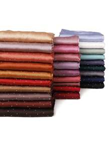 1 Piece Ladies High Quality Solid Color Soft Shimmer Diamond Crepe Crinkle Satin Silk Hijab Scarf Plain Glitter Shiny Muslim Tudung Shawl